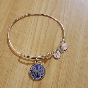 Alex & Ani bracelet, path of life with blue and silver charm